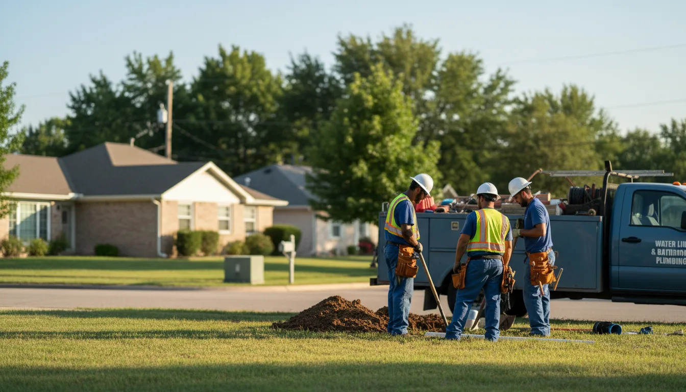 Residential water line and bathroom plumbing service in Sweet Home, TX